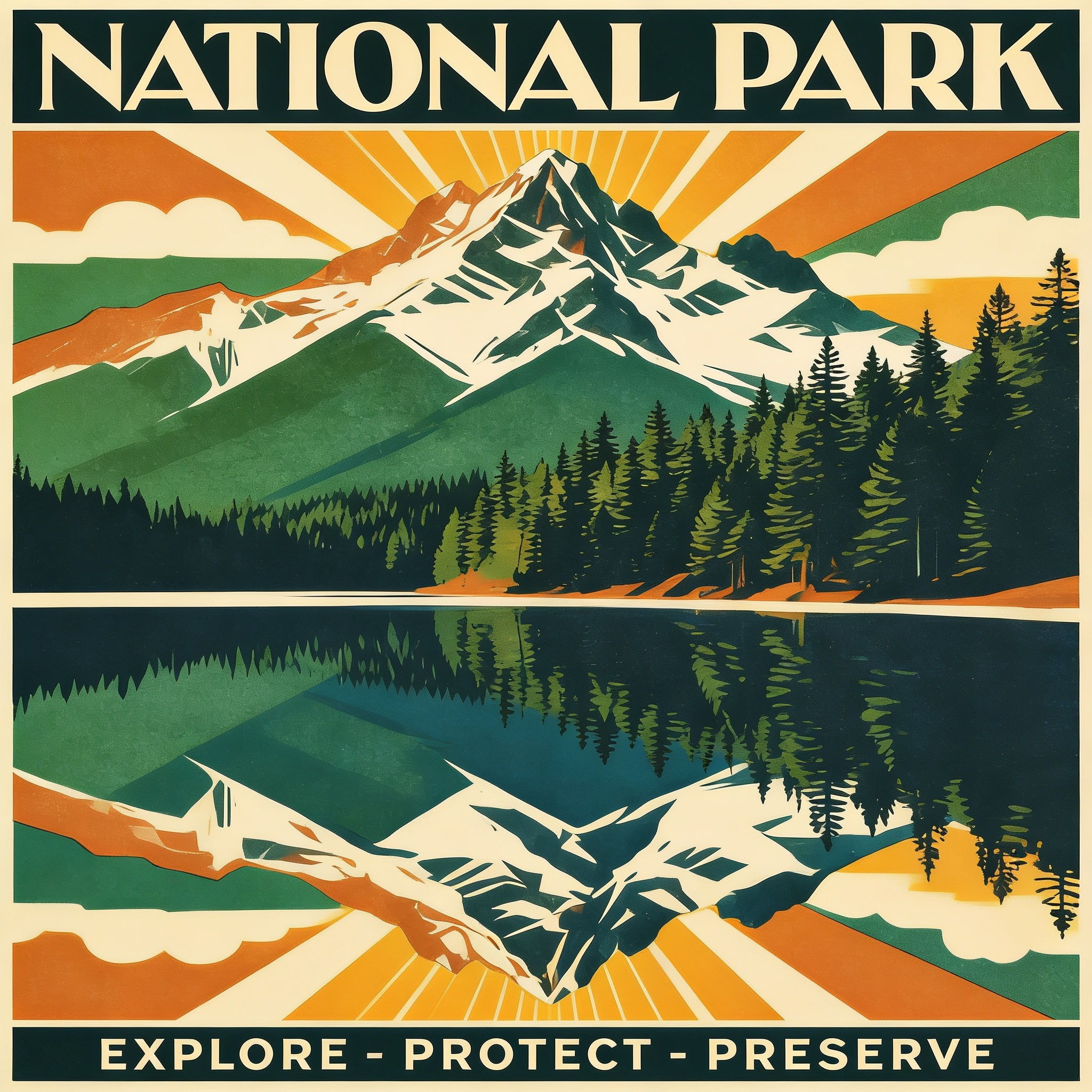 Your Landscape Photo → WPA National Park Poster