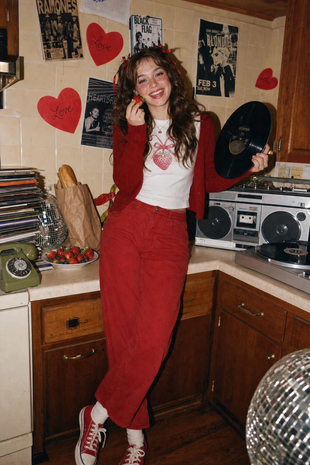 Retro Kitchen · Strawberry Y2K Punk Portrait