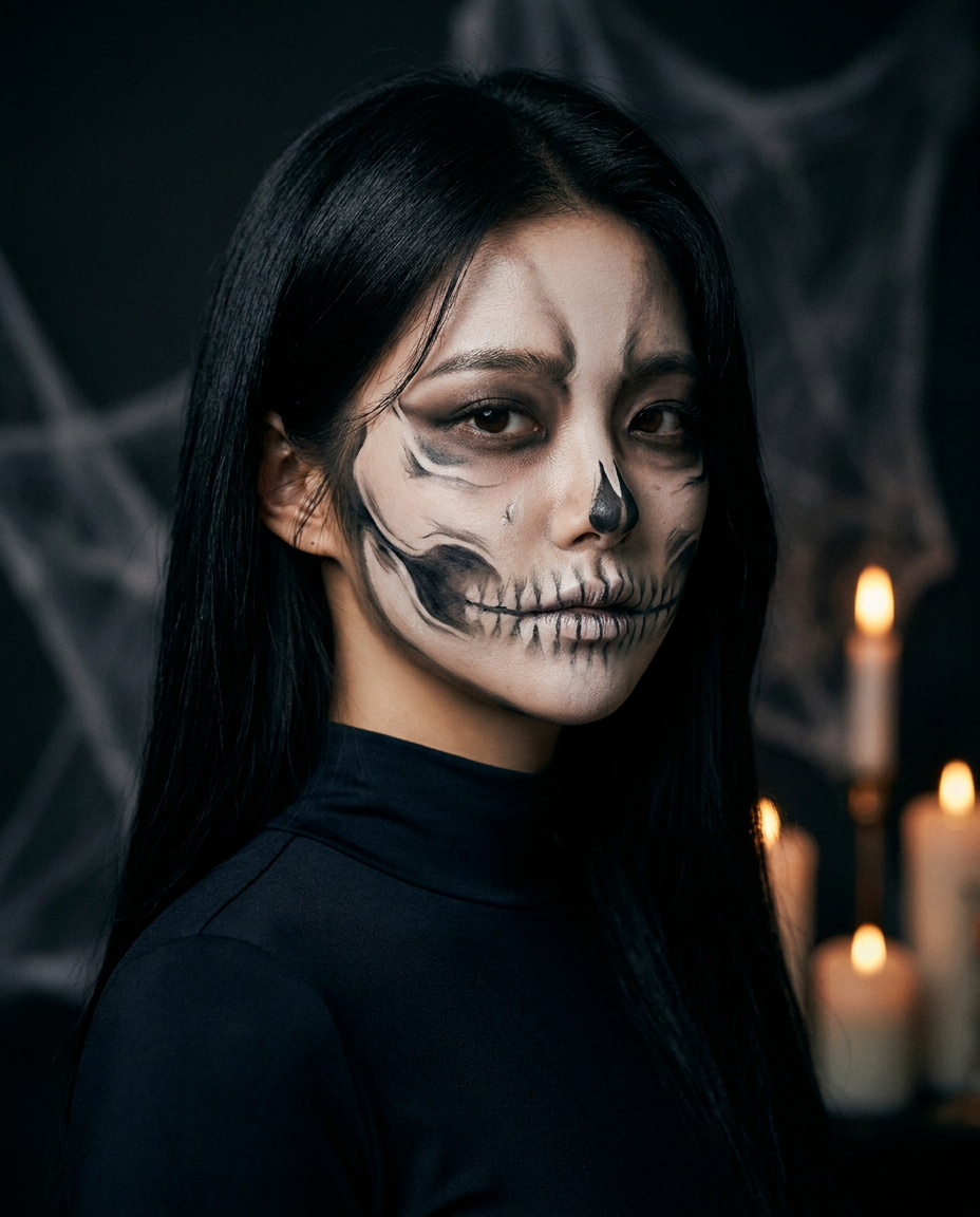 Glam Skeleton Halloween · Upload Photo → Skull Makeup You