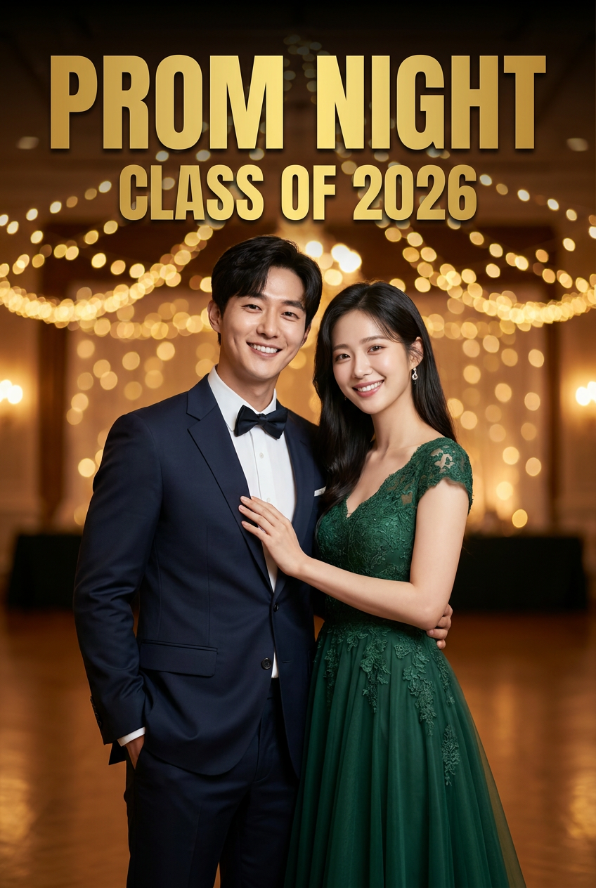 Prom Poster Maker — Couple Prom Night Photo