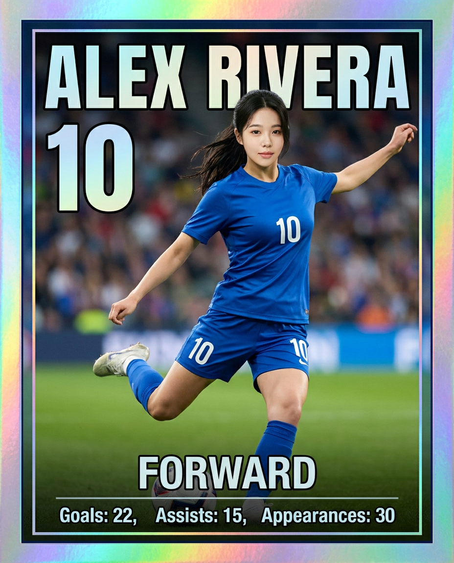 Sports Trading Card · Upload Photo → Your Personalized Player Card