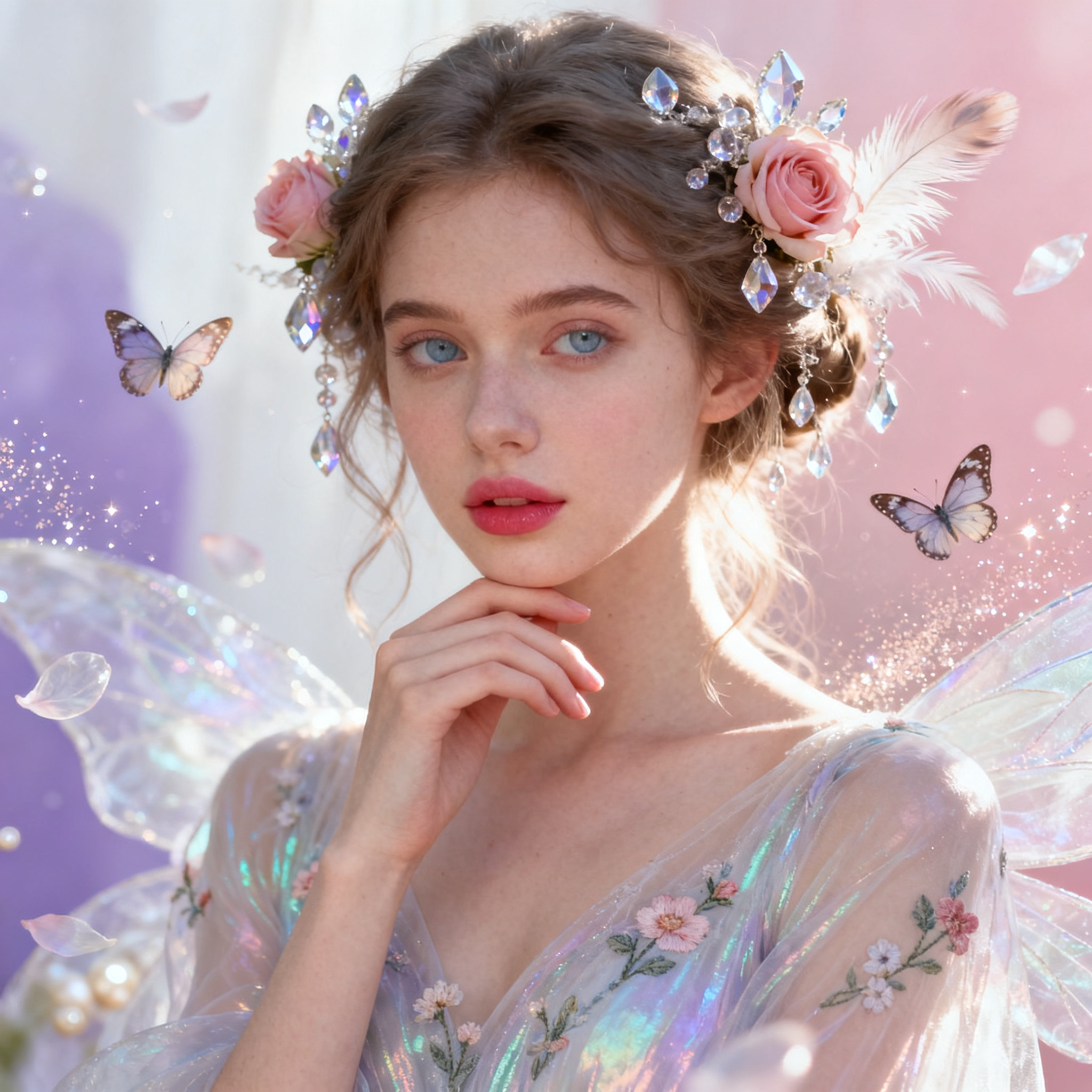 Ethereal Fairycore Fantasy Portrait